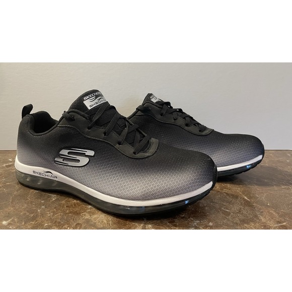 Sketchers Womens Skech Air Element Sneakers Black Ombre Lace up Low Comfy 9.5 - Picture 1 of 11
